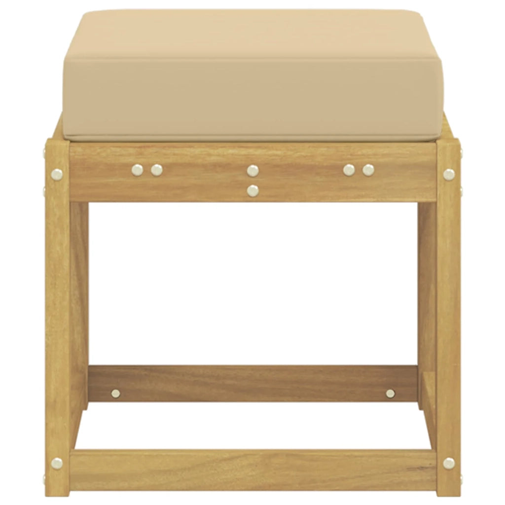 Sedia da giardino-Panca da esterno con cuscino Bianco 331762