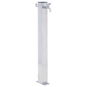 Colonna d'Acqua da Giardino 40 cm Acciaio Inox Quadrato