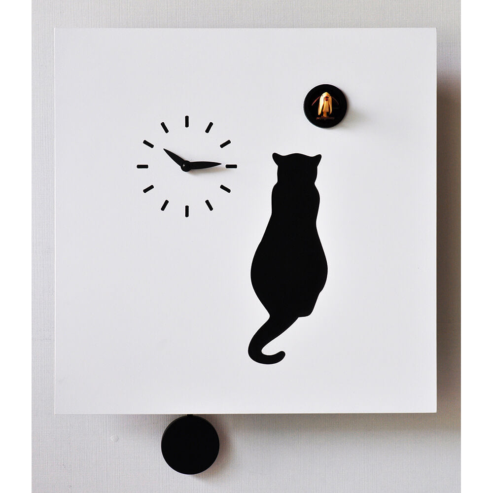 Orologio a Cucù da Parete 39X39X9Cm Pirondini Italia Cat Bianco