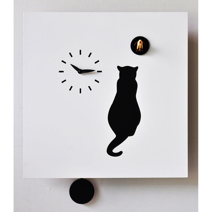 Orologio a Cucù da Parete 39X39X9Cm Pirondini Italia Cat Bianco