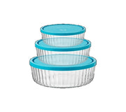Set 3 Pezzi Contenitore Frigoverre Brillante Tondo 12 + 15 + 18 cm