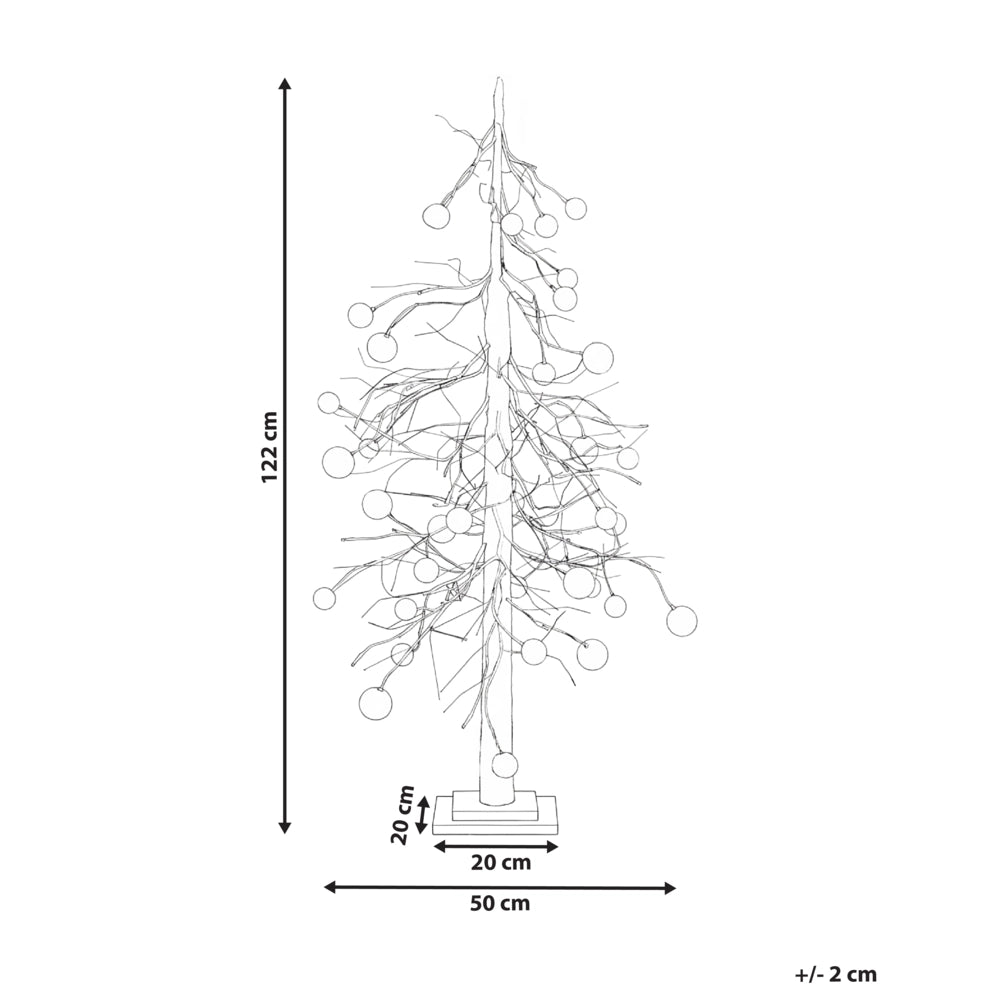 Albero di Natale artificiale in materiale sintetico bianco 122 cm Luci LED Decorazioni natalizie tradizionali per interni ed esterni