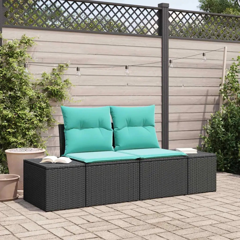 Divano da giardino con cuscino 184 x 62 x 69 cm polyrattan 42006800