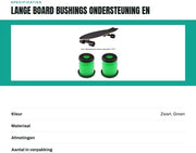 Kit di ricostruzione per skateboard - 12 pezzi - Durezza 90A - Cuppolette di pivot - Molle di shock - Beringhe di rilievo - Elevate prestazioni