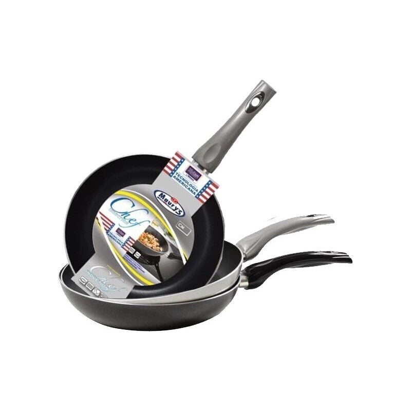 SET 3 PADELLE ANTIGRAFFIO A INDUZIONE MAURY'S CHEF 20 22 24 CM