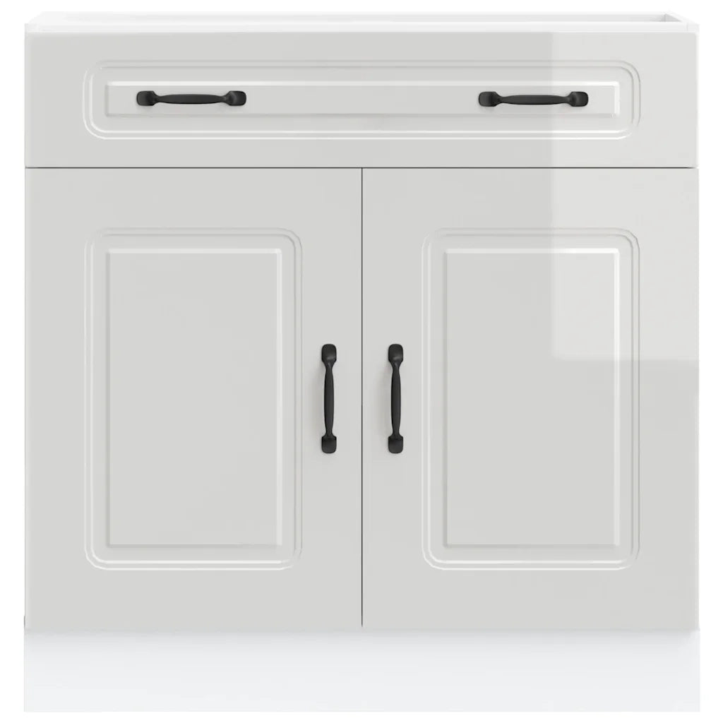 Base da Cucina Kalmar Bianco Lucido in Legno Multistrato