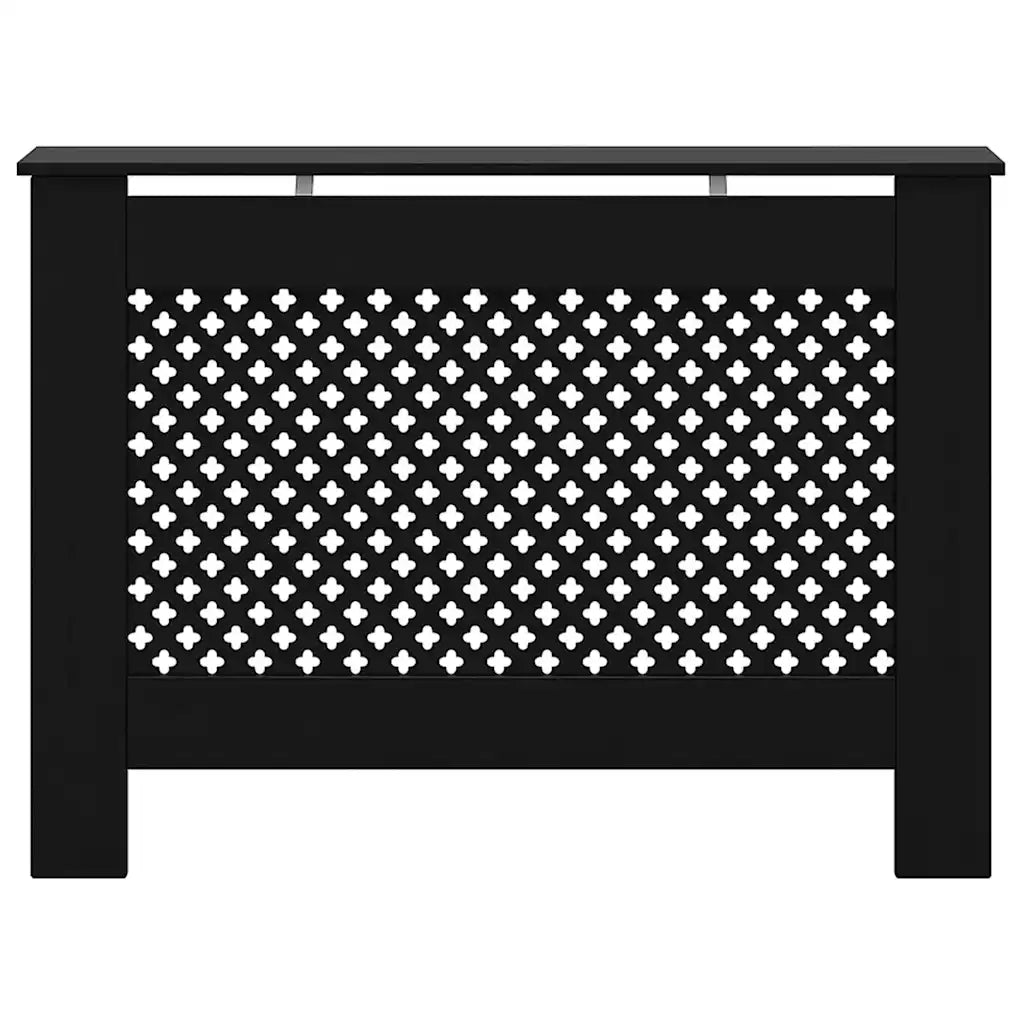 Copertura per Radiatore Nera 112x19x81,5 cm in MDF 288192