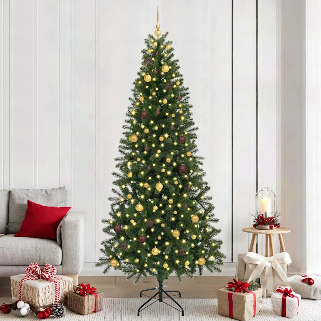 Albero di Natale artificiale con 300 LED Verde 240 cm PE e PVC 3397377