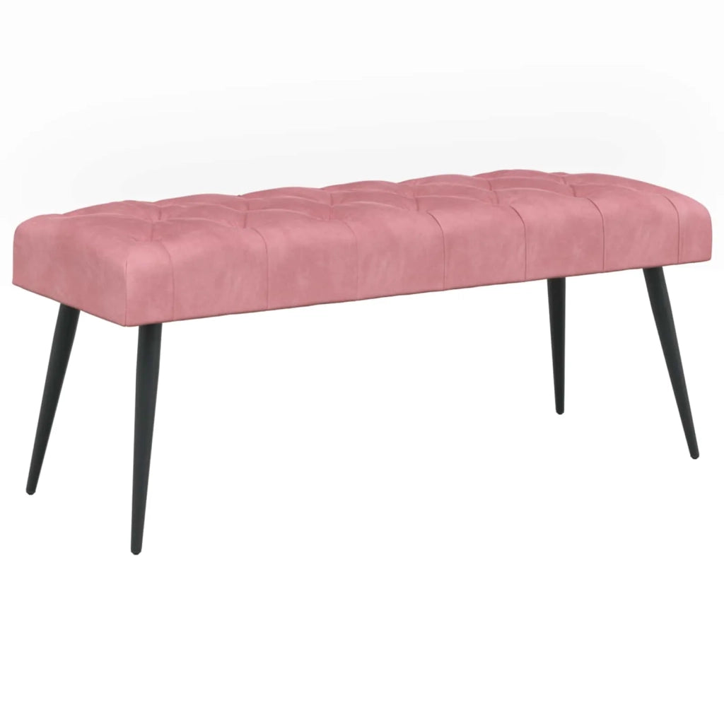 Panchina con bottoni imbottiti Rosa 110 x 40 x 46 cm Velluto 42038575