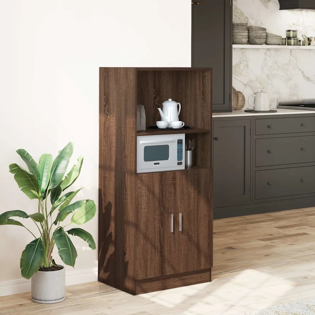Armadietto Cucina Rovere Marrone 57x41,5x131,5 cm in Truciolato 860127