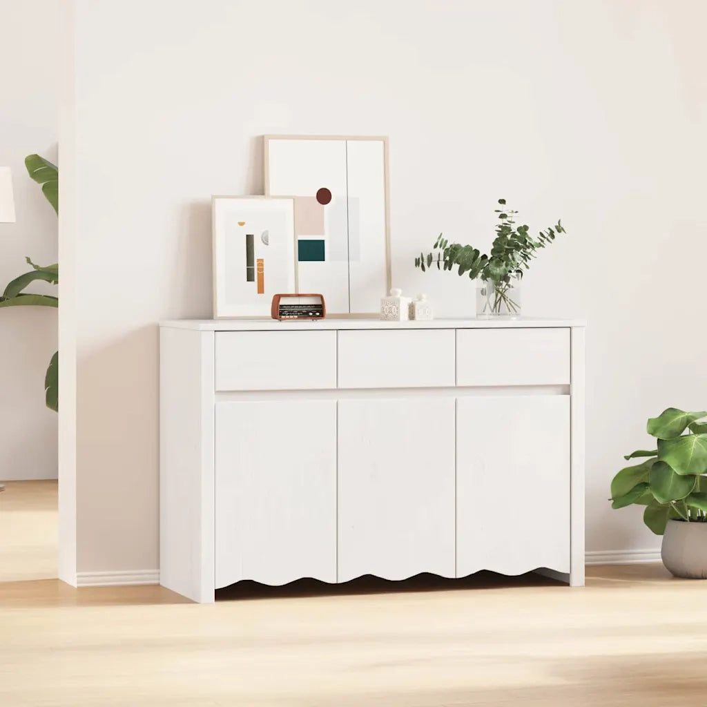 Credenza | Madia | Buffet da pranzo | Armadio da pranzo con cassetto Drammen Bianco 114 x 43 x 75,5 cm
