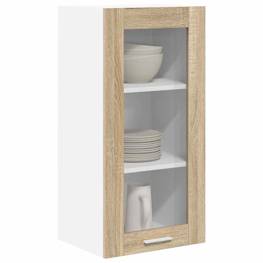 Armadio pensile con porta 2 pcs Rovere Sonoma 40 x 31 x 80 cm 884303