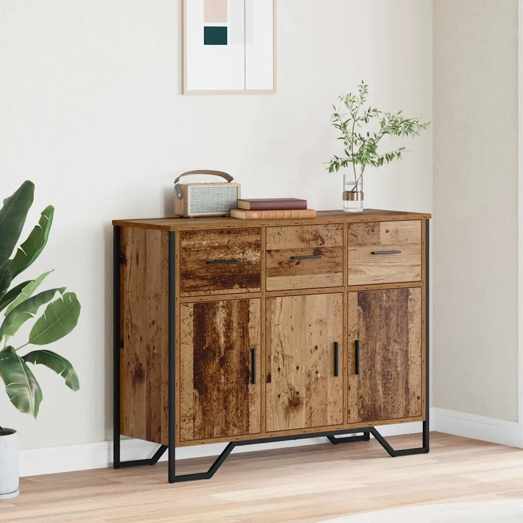 Credenza | Madia | Buffet da pranzo | Armadio da pranzo con cassetto Legno vecchio 97 x 32,5 x 74,5 cm