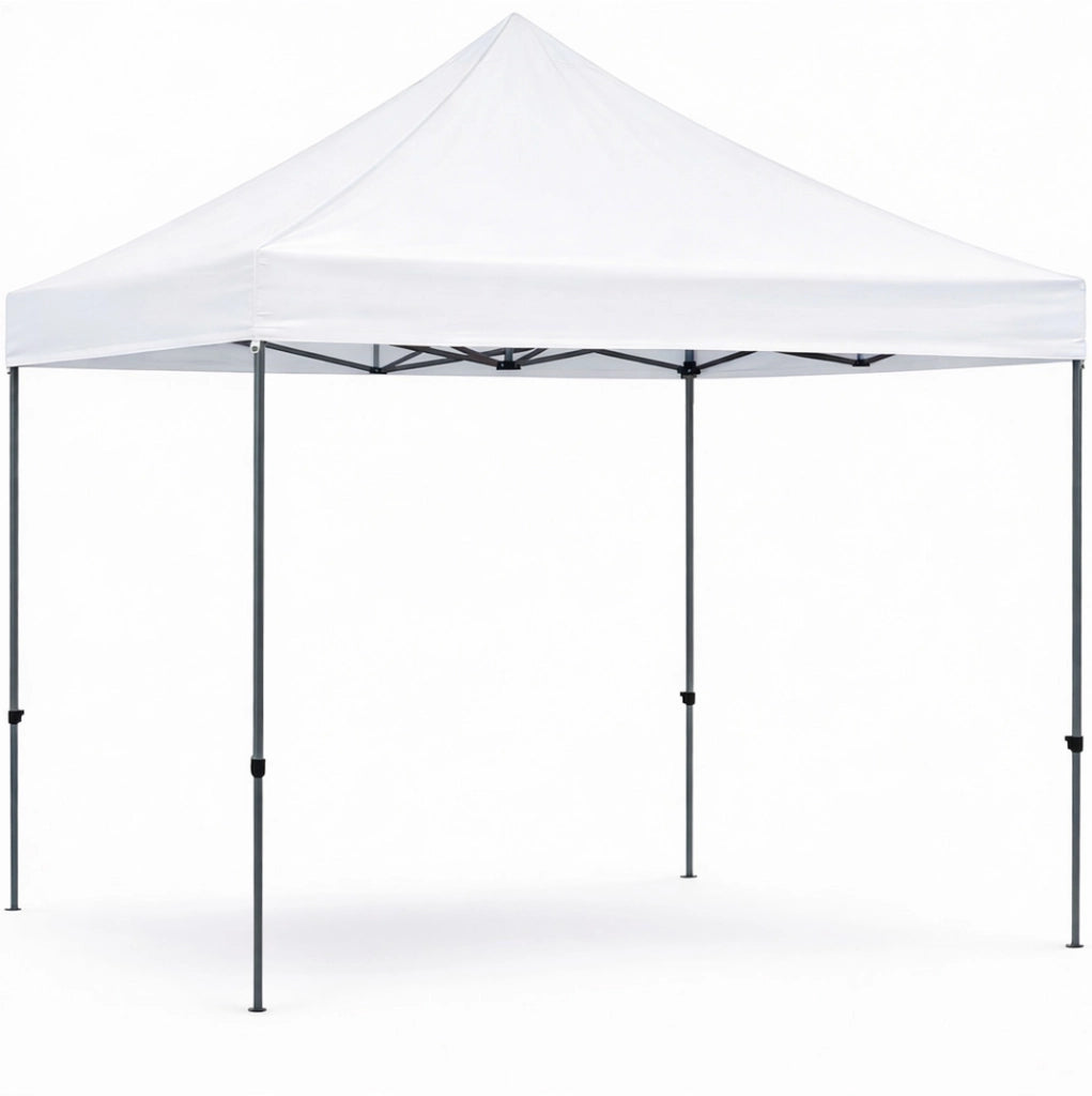 Gazebo Professionale Automatico Richiudibile In Acciaio Con Telo Oxford 1200D PVC Impermeabile E Anti UV Struttura A Fisarmonica Con Borsa Trasporto E Sacche Zavorra Per Sagre Feste Eventi 3x3 M Bianco