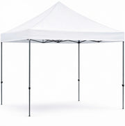 Gazebo Professionale Automatico Richiudibile In Acciaio Con Telo Oxford 1200D PVC Impermeabile E Anti UV Struttura A Fisarmonica Con Borsa Trasporto E Sacche Zavorra Per Sagre Feste Eventi 3x3 M Bianco