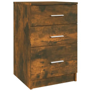 Comodino | Armadio da Notte | Mobiletto da notte Rovere Fumo 40x40x63 cm in Legno Multistrato