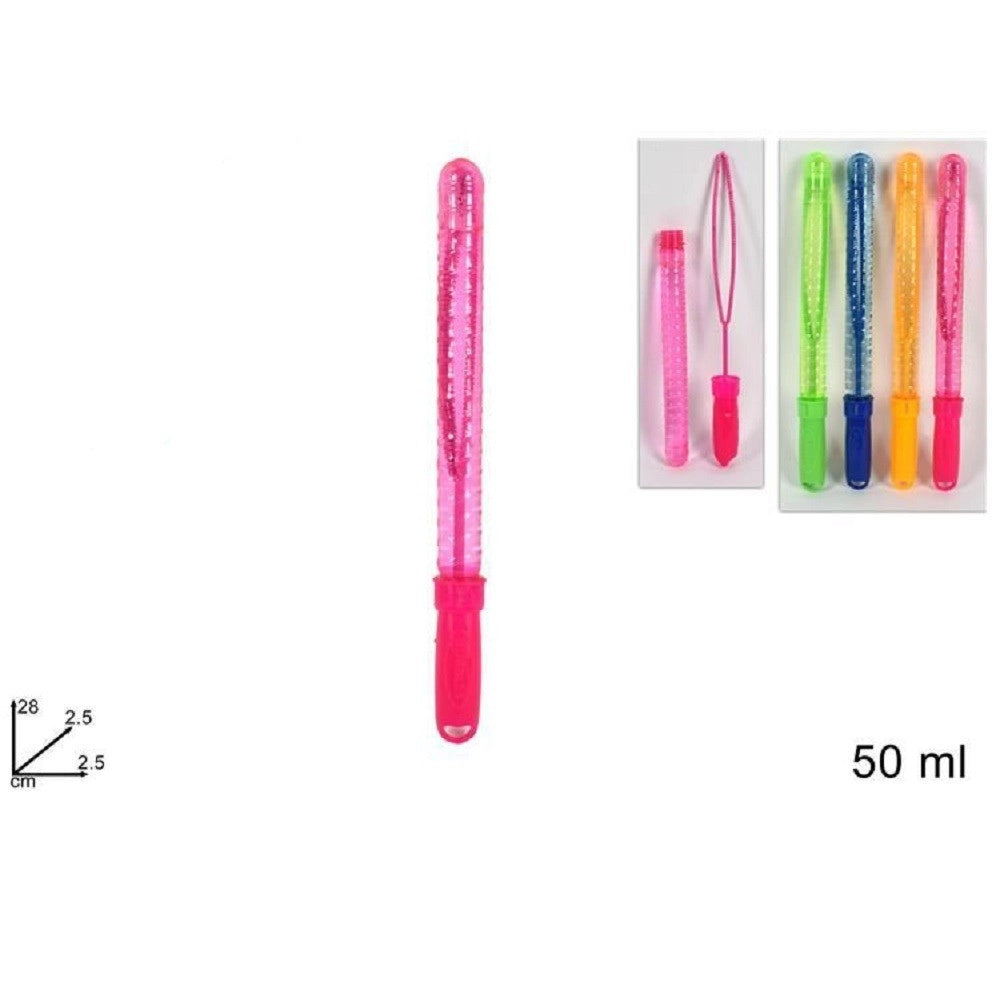 Trade Shop - Set 2pz Bacchetta Bolle Sapone 50ml Gioco Divertimento Bambini 28cm Gadget Party -
