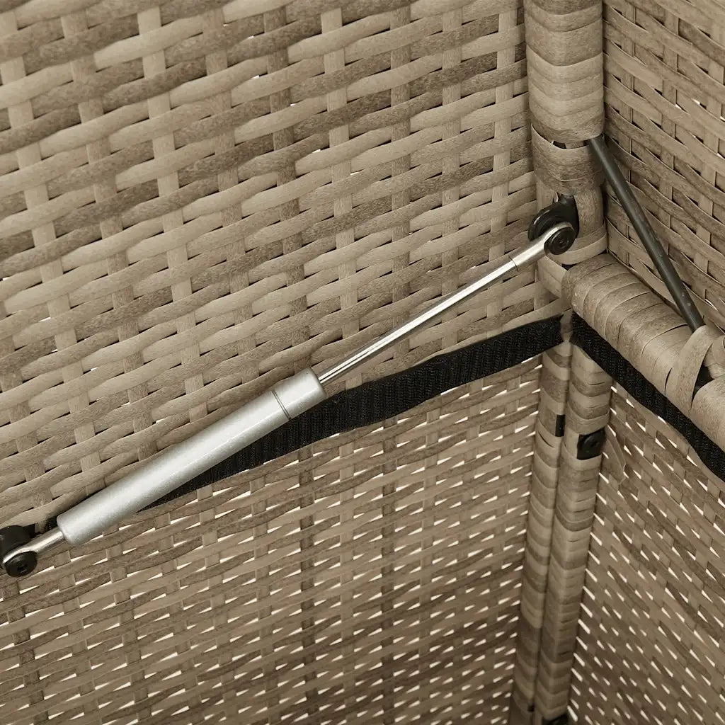 Panca da Giardino con Cuscini-Sgabello-Panca da esterno Beige in Polyrattan 125551