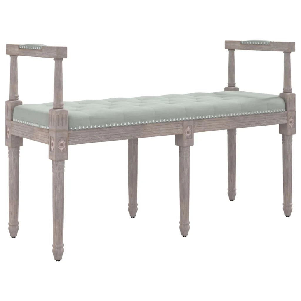 Panca 110 x 40 x 70 cm velluto grigio chiaro 02_0010591