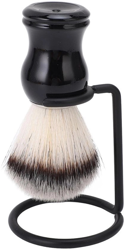 Set di spazzole da barba con manubrio ergonomico - Formazione schiuma lussuosa - Set di rasatura per uomo - Rasoio - Sapone da barba - Set di rasatura standard