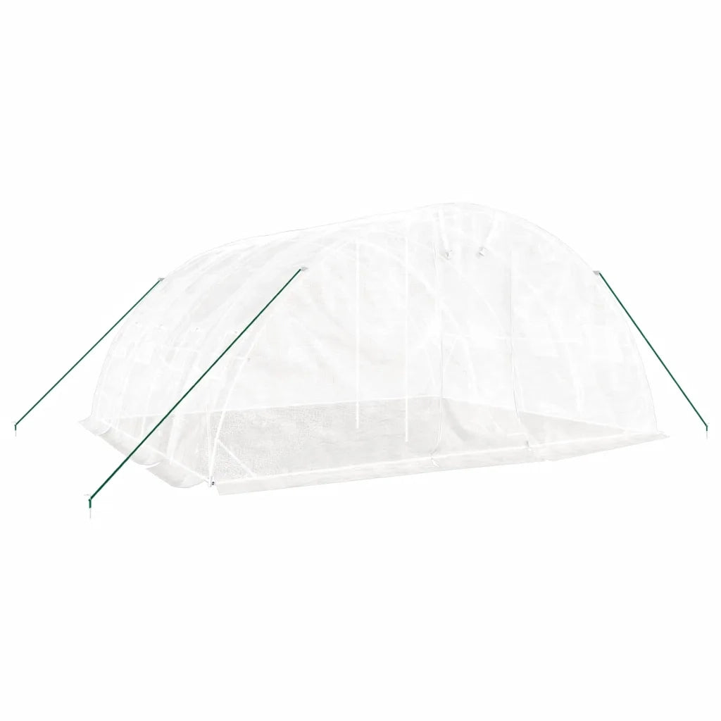 Serra con Telaio in Acciaio Bianco 20 mÂ² 5x4x2,3 m