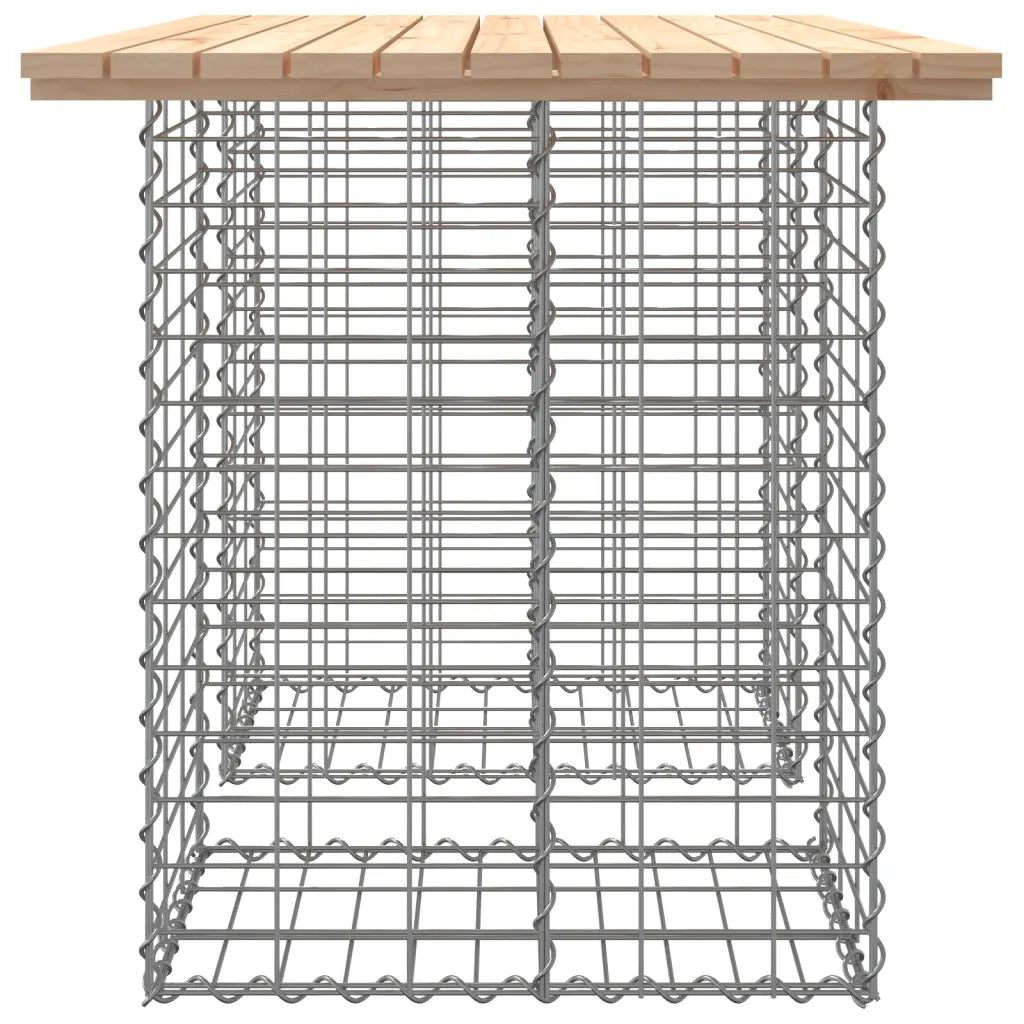 Panca Giardino Design Gabbione 100x70x72 cm Legno Massello Pino