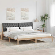 Letto con Testiera Rivestita con testiera Marrone 200 x 200 cm 3394379