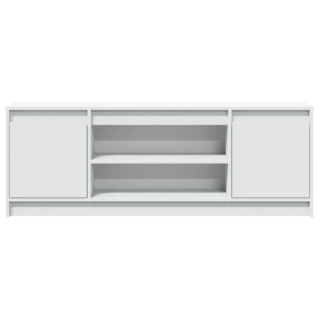 Mobile TV multimediale mensola TV credenza mobile TV sala da pranzo soggiorno camera da letto con illuminazione a LED 139,5 x 34 x 50 cm legno ingegnerizzato bianco 02_0026436