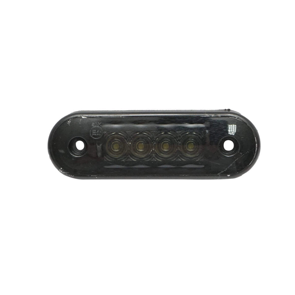 Lampada laterale slim LED, 12V-24V, bianca fumé, 83x27 mm, Breckner Germany