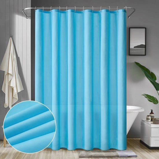 Douchegordijn acqua blu 240 x 200 cm impermeabile PVC-free