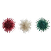 Set di 3 stelle sospese multicolori in carta 3D con luci LED