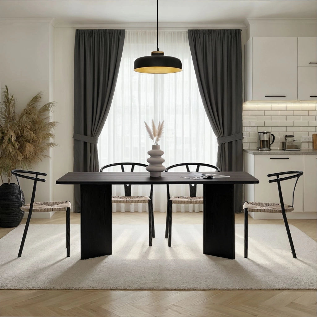 Tavolo da pranzo in legno "Linza" 180 x 90 x 75 cm - Legno nero