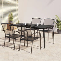 Set da Pranzo da Giardino 5 pz in Acciaio Antracite 3187972