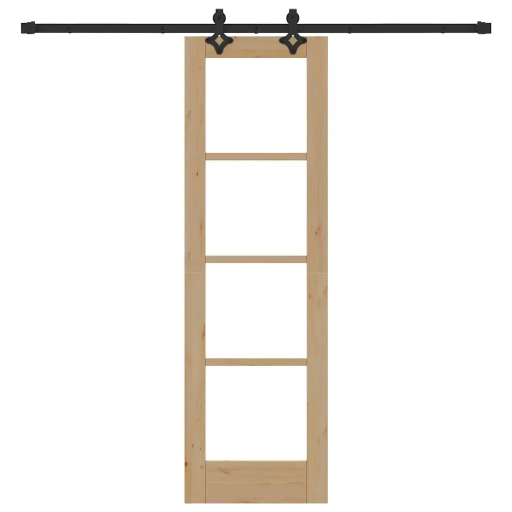 Porta scorrevole ORKDAL Naturale e Nero 61 x 198,5 cm 3332181