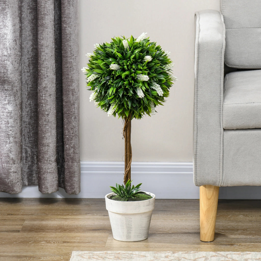 Albero Finto Lavanda 2 Pezzi ¨C Zephmum ¨C Bianco 60 cm