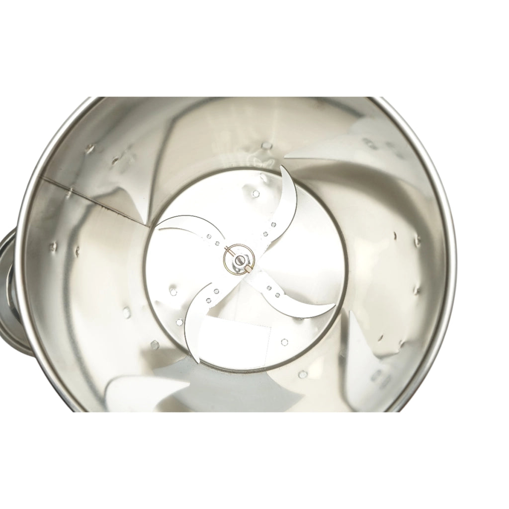 Tritatutto elettrico per scarti vegetali e mangimi 2,2 kW, 220 V, ciotola in acciaio inox da 10 l, 4 coltelli inclusi