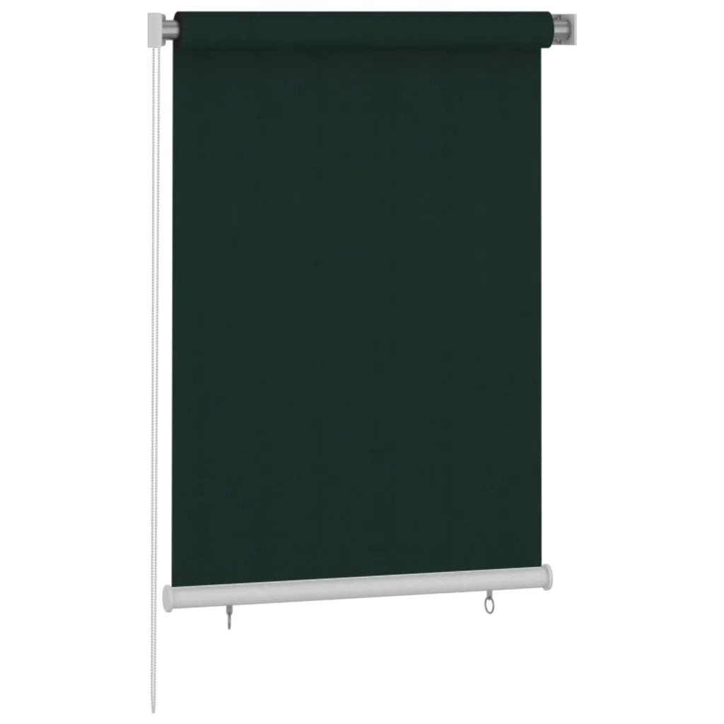 Tenda a Rullo per Esterni 100x140 cm Verde Scuro HDPE 312811