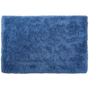 Tappeto Shaggy Tappeto a pelo lungo Solido Poliestere Blu Rettangolare 200 x 300 cm