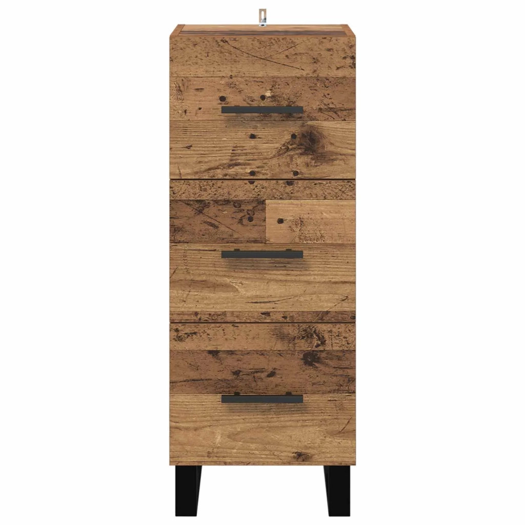 Credenza con cassetto Legno vecchio 34,5 x 34 x 90 cm 881585