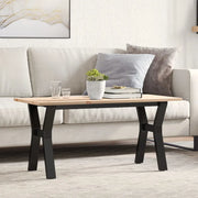 Tavolino Salotto Telaio a Y 100x50x45 cm Legno Pino e Acciaio