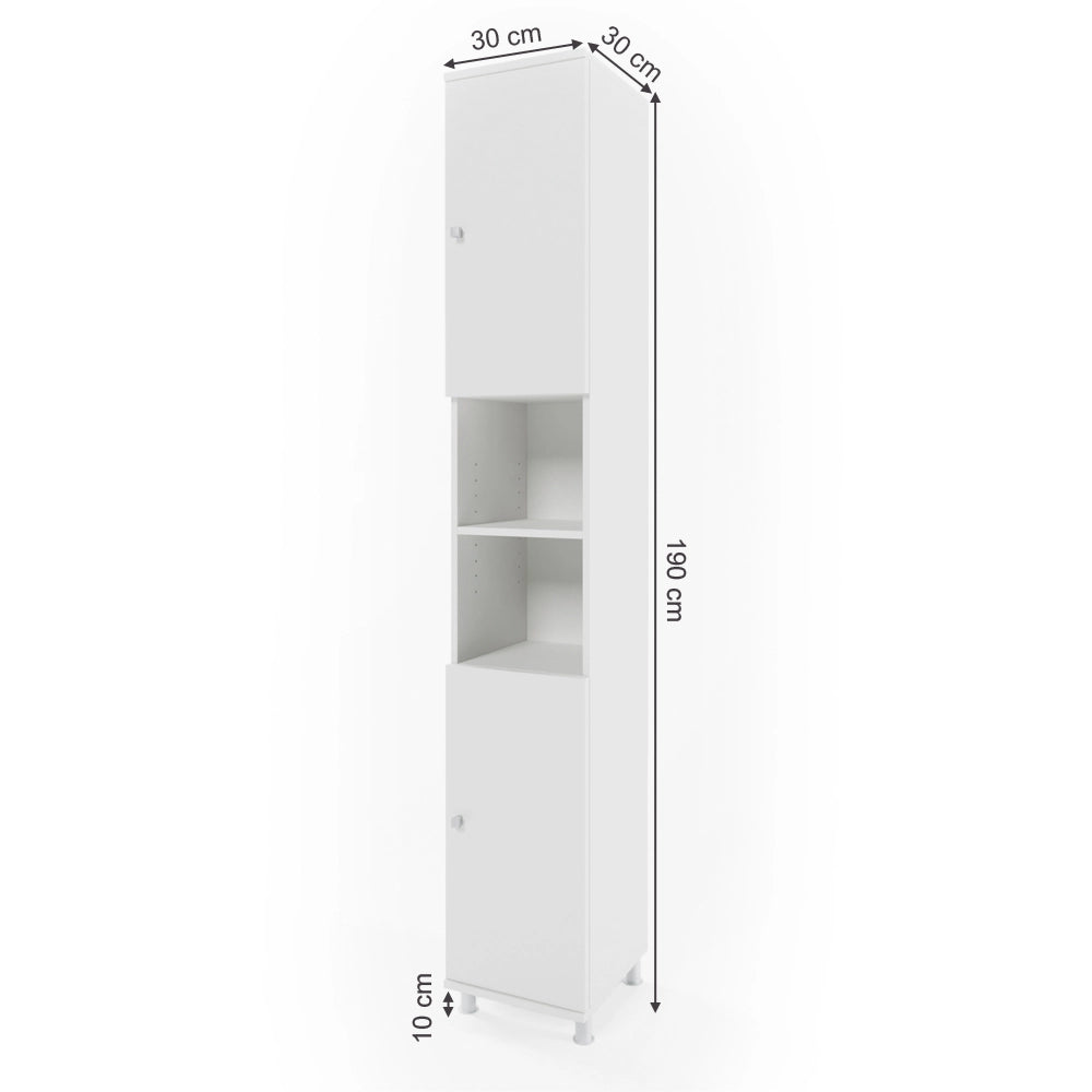 Mobile bagno alto Fynn Bianco 30 x 190 cm Vicco