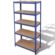 Mensola 5 Strati Blu in Acciaio e Legno Multistrato cod mxl 53189