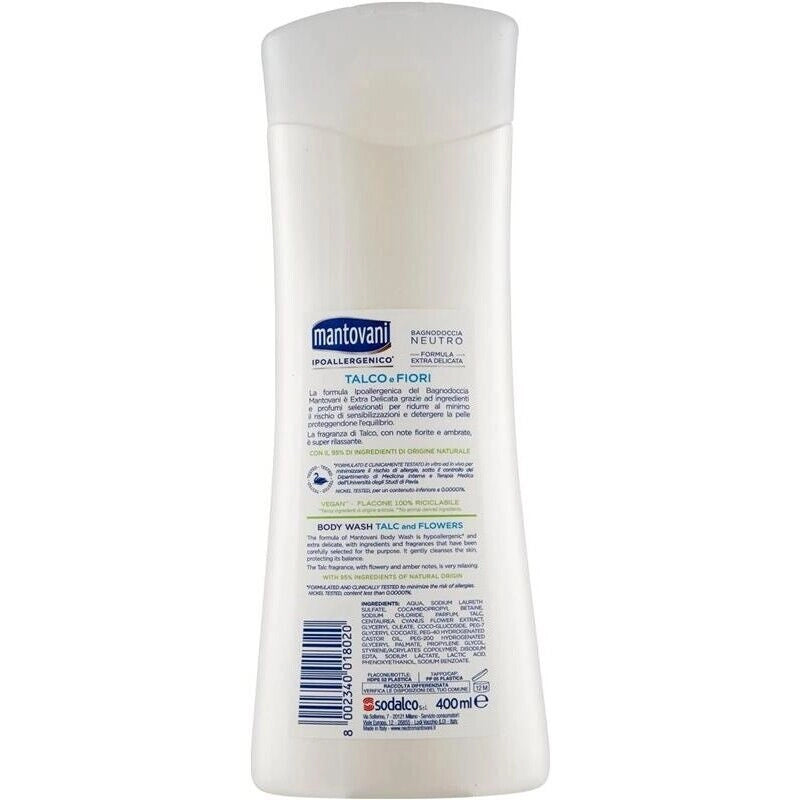 MANTOVANI BAGNODOCCIA NEUTRO 400 ML TALCO E FIORI EXTRADELICATO