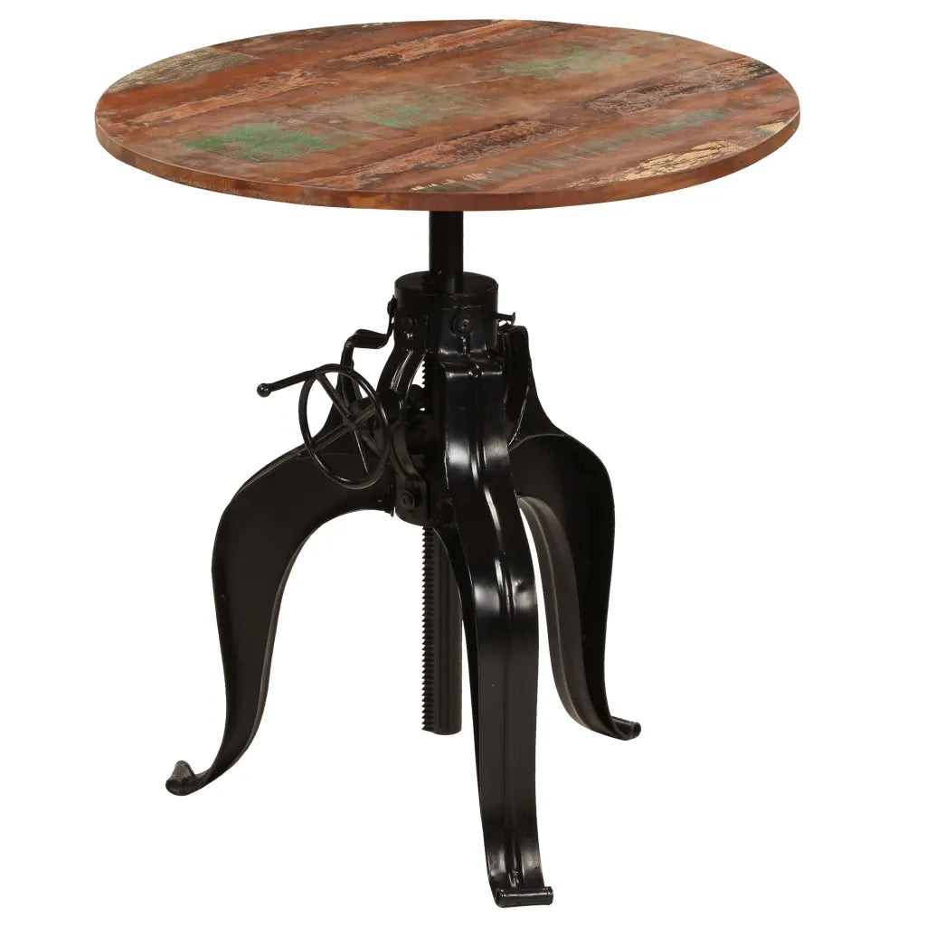 Tavolo da Bar in Legno Massello di Recupero 75x(76-110) cm cod mxl 19157