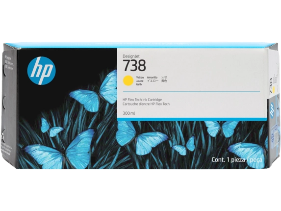 HP Cartuccia di inchiostro giallo DesignJet 738 da 300 ml