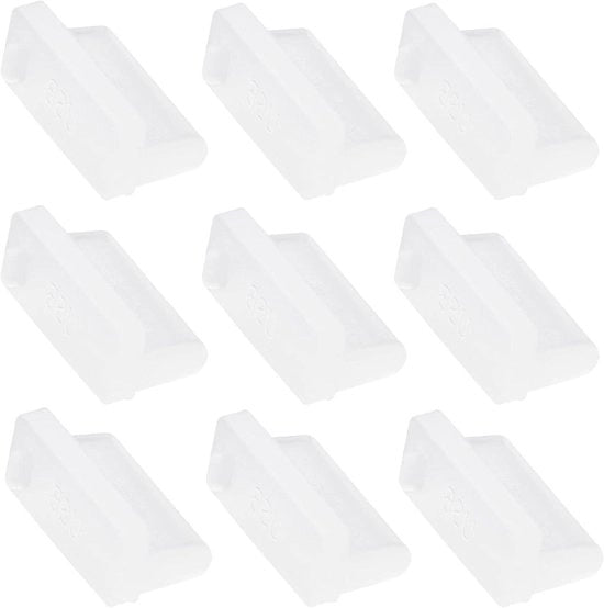 Copertura di protezione per USB Type A in silicone femmina - 50 pezzi - Bianco