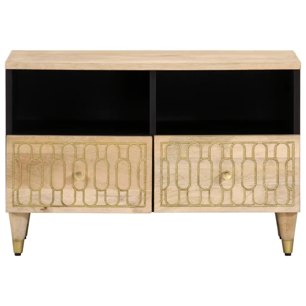 Mobile Porta TV-Mobile per TV-Credenza TV 70x33x46 cm in Legno Massello di Mango 202218