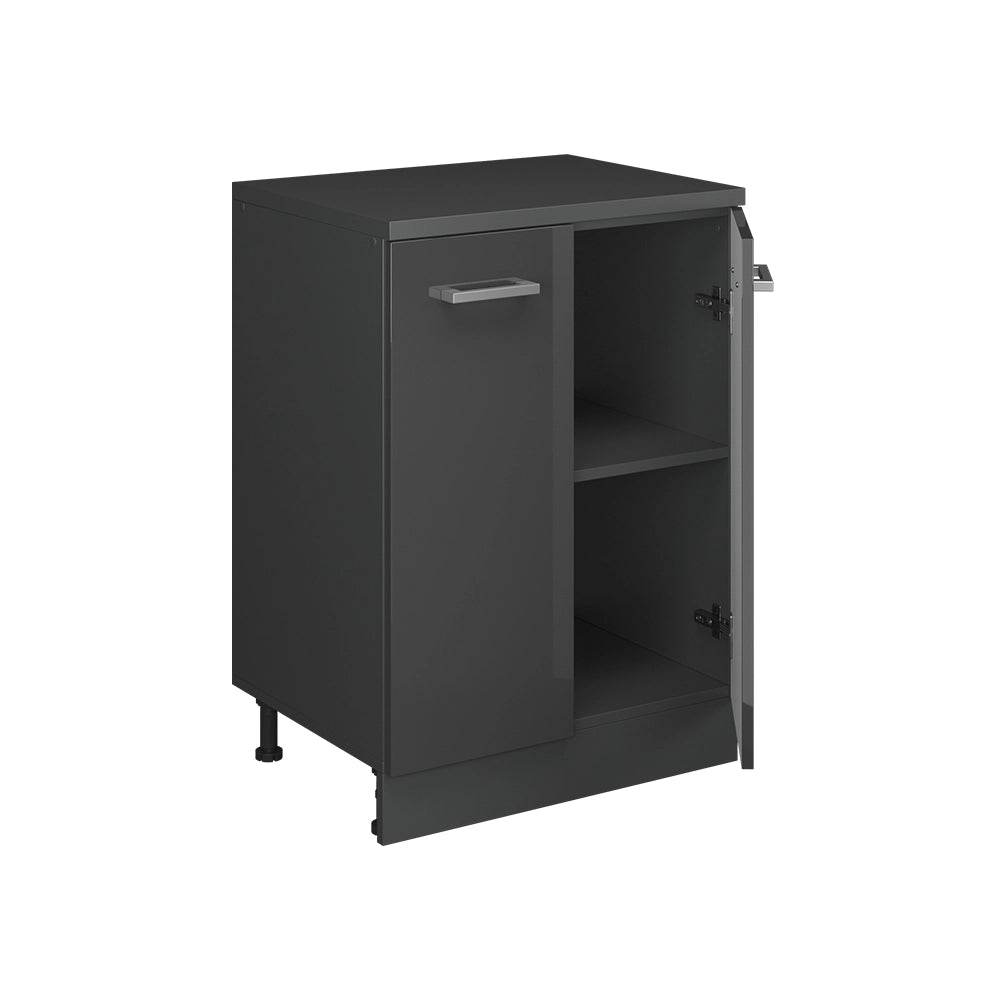 Mobile per mansarda Rion Antracite lucido/Antracite 60 x 83.8 cm senza inclinazione con 2 ante Vicco