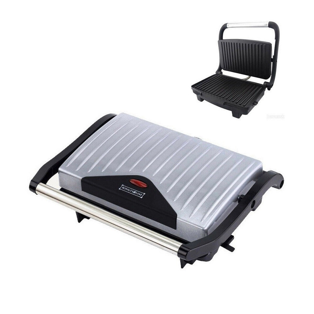 Trade Shop - Piastra Griglia Elettrica Bistecchiera Toast Panini 2 In 1 Di Royalty Line 750w -