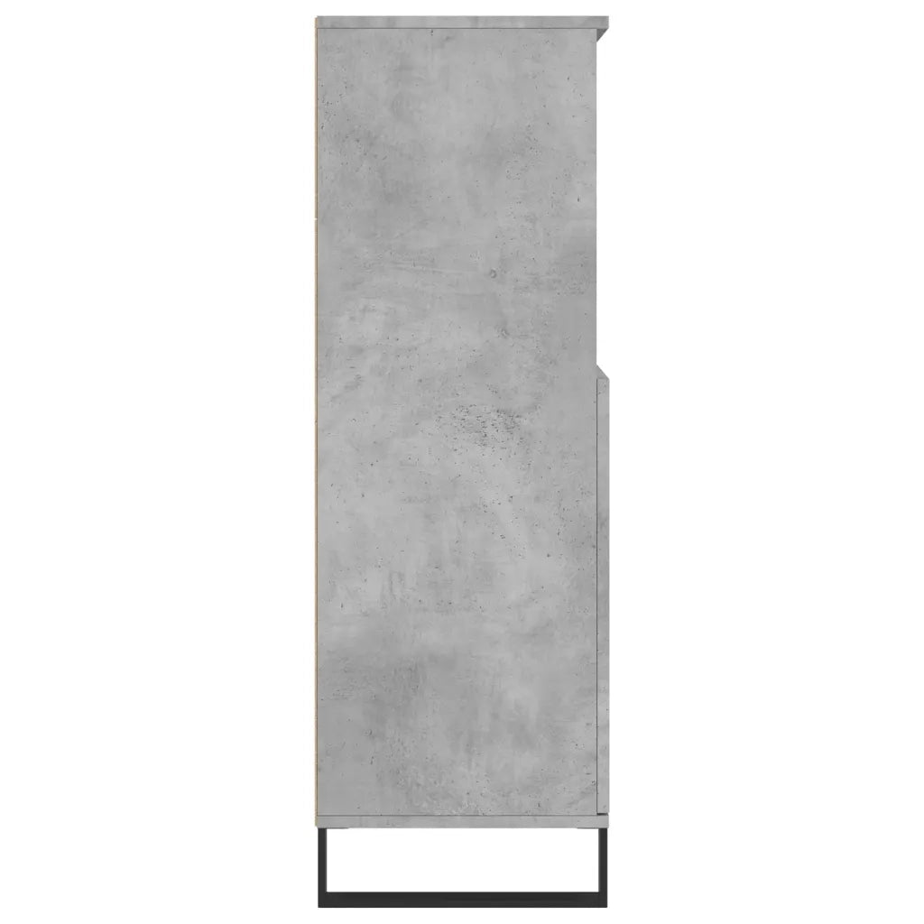 Credenza | Madia | Buffet da pranzo | Armadio da pranzo Grigio Cemento 60x36x110 cm in Legno Multistrato
